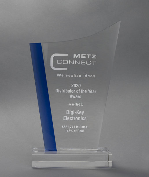 Digi-Key Electronics Named Distributor of the Year by METZ CONNECT